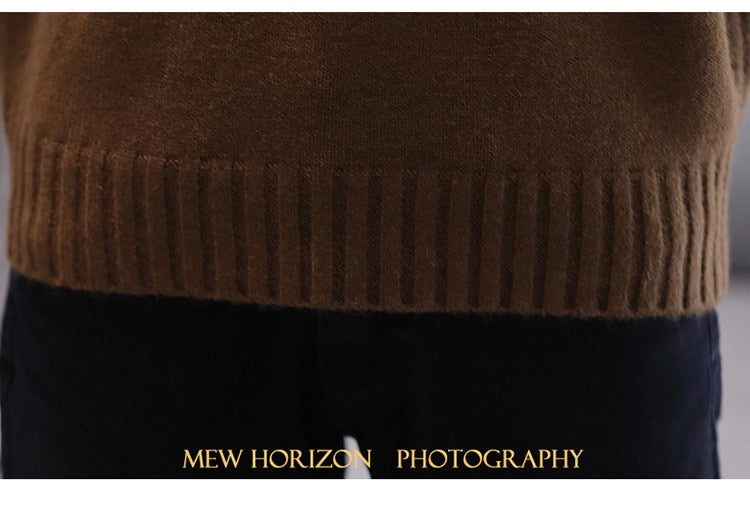 sanyamk Winter Men's New Turtleneck Sweater Korean Knit Shirt Men's Youth Turtleneck Sweater Shirt Solid Color