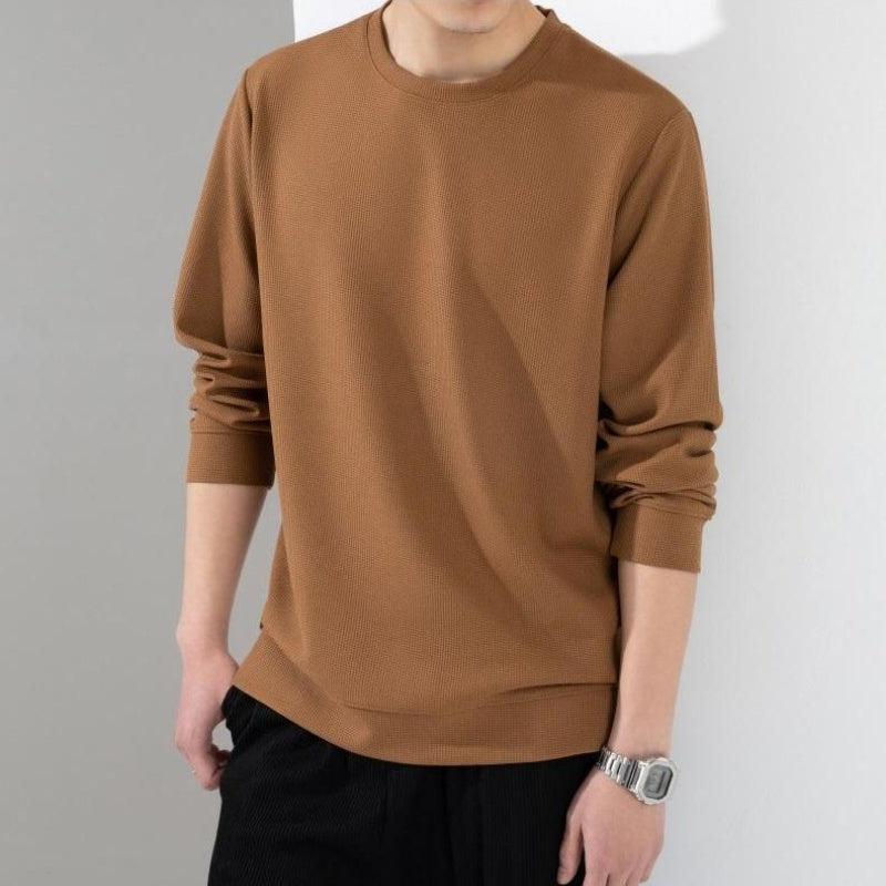 sanyamk Men's T-shirt autumn simple thin loose new men's long-sleeved shirt hoodie casual large size men