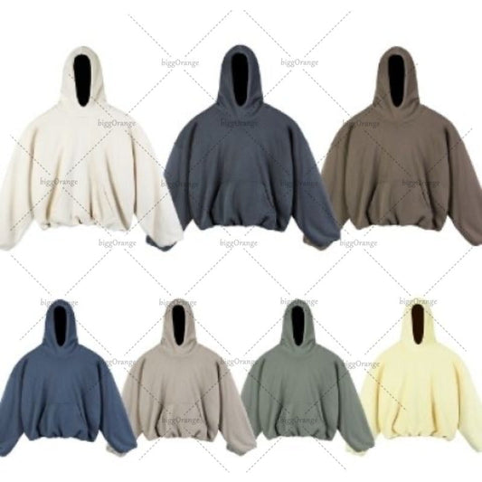 sanyamk Trendy Brand Streetwear Harajuku Colorful Solid Color Casual Oversized Sweatshirt Men Hip-hop Loose Cotton Winter Baggy Hoodie