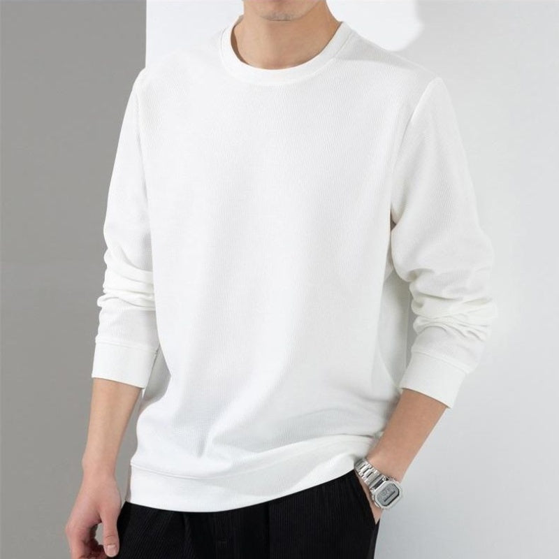 sanyamk Men's T-shirt autumn simple thin loose new men's long-sleeved shirt hoodie casual large size men