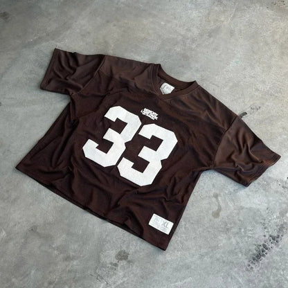 sanyamk Y2K Mesh Jersey Quick Dry T Shirt American Retro Splicing Loose Streetwear Sports Wear Oversized Unisex Football Training Wear