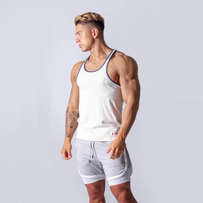 sanyamk Summer JP&UK Brand Mens Running Vest Gym Sleeveless Shirt Slim Fit Tank Men Sport Vest Tops Workout Training Man Singlet