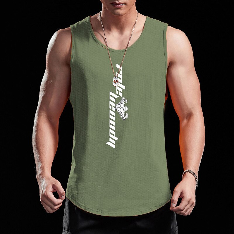 sanyamk 2022 Summer New Fitness Mesh Gyms Tank Tops Men Jogger sleeveless Vest Male Running Undershirt Bodybuilding sports Tank Tops