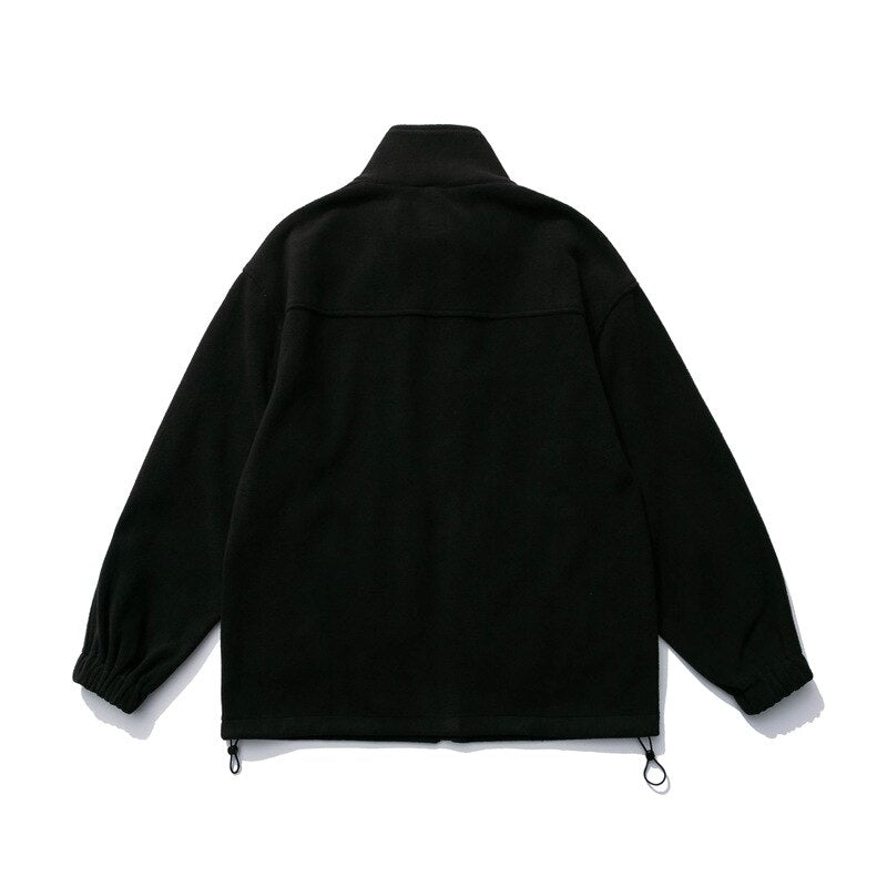 sanyamk Casual Jacket Men Autunm Winter Oversized Coat Vintage Sweatshirt Zipper Harajuku Couple Tops Fashion Trend Male Clothes M-4XL