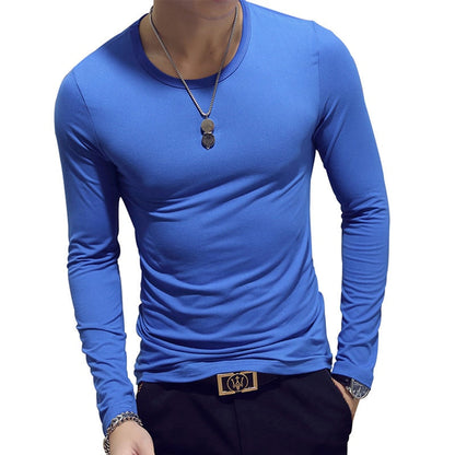 sanyamk Turtleneck For Men Solid Color Slim Elastic Thin Pullover Spring Autumn Underwear Turtleneck Men Knitting Blouse Base Tshirt Top