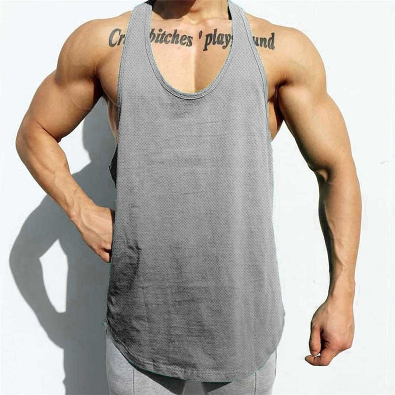 sanyamk New Brand Mens Mesh Fitness Clothing Gym Stringer Tank Top Men Bodybuilding Vest Workout Singlets Running Sleeveless Shirt