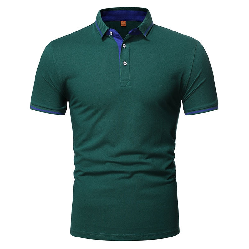 sanyamk New Summer High Quality Men Polo Shirts Casual Business Social Short Sleeve Mens Shirts Stand Collar Comfortable Polo Shirt Men