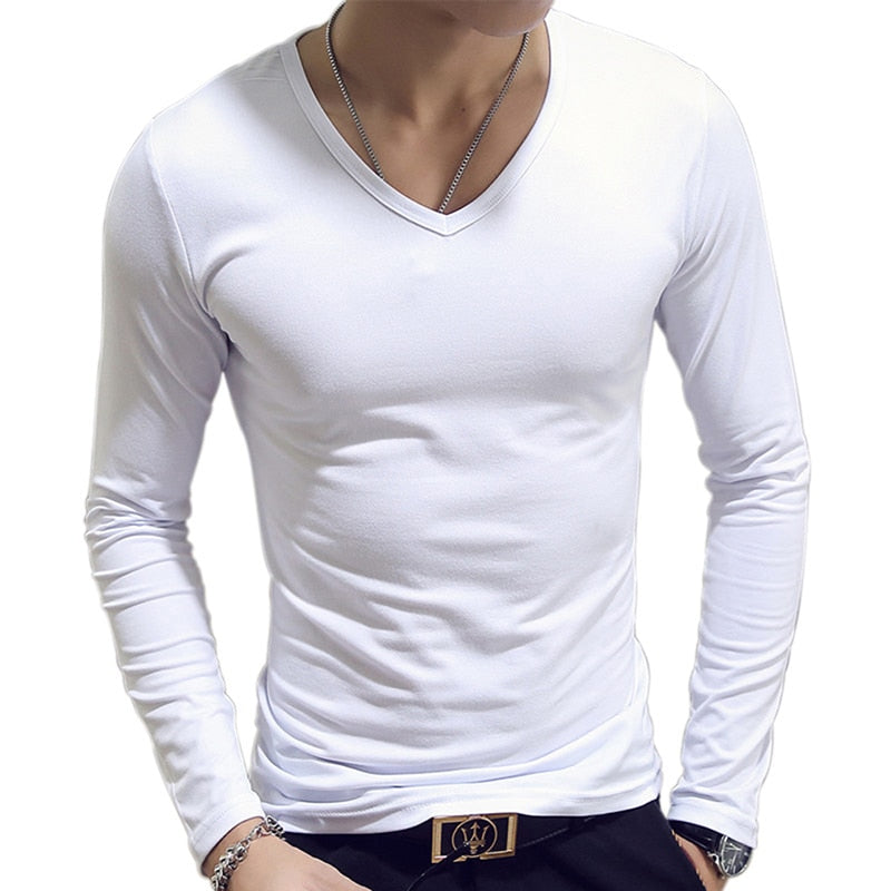 sanyamk Turtleneck For Men Solid Color Slim Elastic Thin Pullover Spring Autumn Underwear Turtleneck Men Knitting Blouse Base Tshirt Top