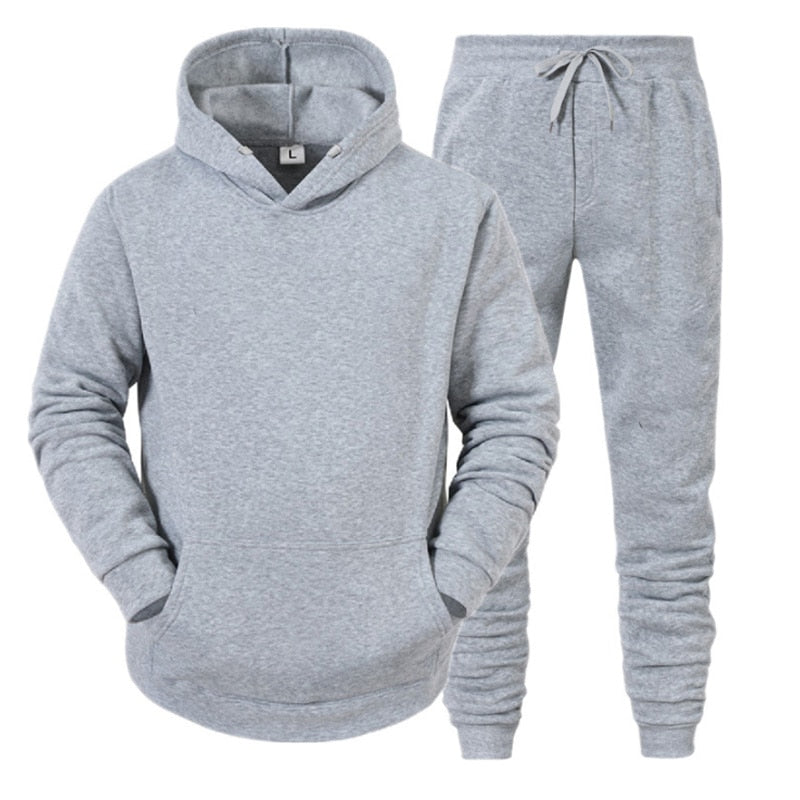 Man Hooded Sweatshirts And Man Pants Casual Men&#39;s Tracksuit Sportswear Autumn Winter Men Suit Set Oversized Men&#39;s Clothing