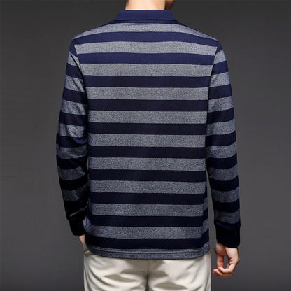 sanyamk Top Grade 2022 New Fashion Brand Striped Men Plain Polo Shirts For Men Casual Designer Long Sleeve Tops Men's Clothing