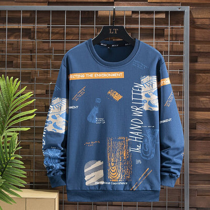 Bonsir Fall Men Large Size 9Xl Sweatshirts Modern Design Printing Youthful Style Streetwear All-Match Trendy Hip Hop Oversize Male Tops