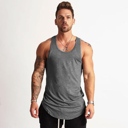 sanyamk Blank Men's gym clothing Bodybuilding tank top Man summer fashion sleeveless shirt cotton fitness sportswear slim muscle vests