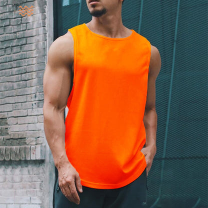 sanyamk Tank Top Men Mesh Quick Dry Bodybuilding Sleeveless Shirt Fitness Singlets Basketball Sportswear Muscle Vest Summer Clothing