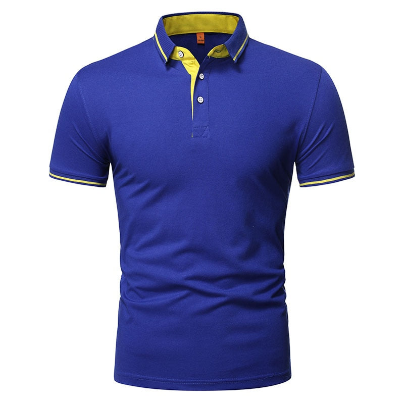 sanyamk New Summer High Quality Men Polo Shirts Casual Business Social Short Sleeve Mens Shirts Stand Collar Comfortable Polo Shirt Men