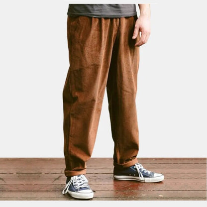 Bonsir Corduroy Baggy Harem Pants Men Korean Loose Joggers Clothing Streetwear Spring Casual Hip Hop Trousers US Size 2XL-S