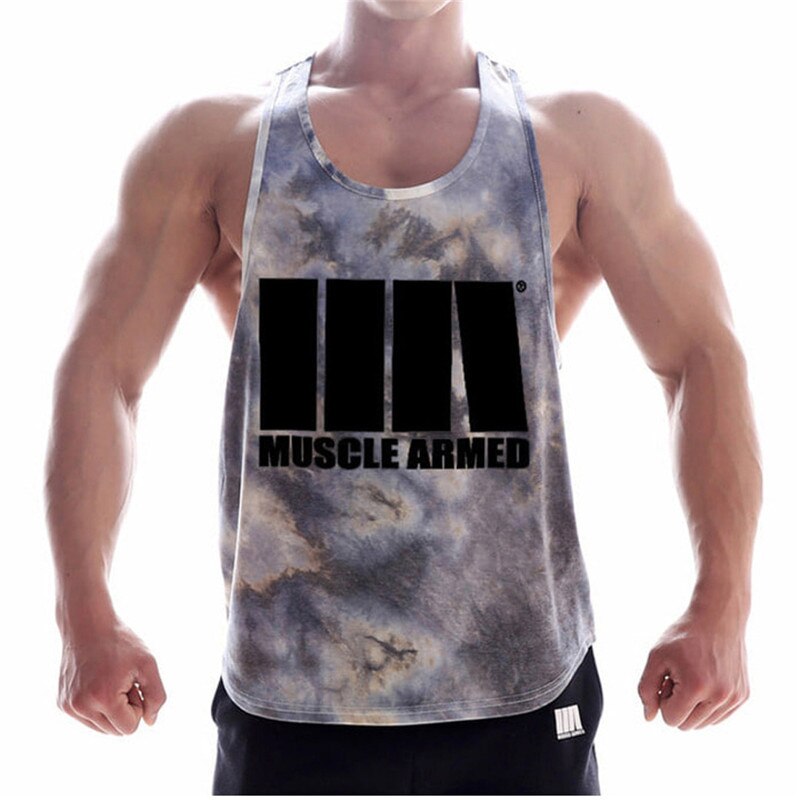 sanyamk Men Bodybuilding Tank Top Camouflage sleeveless Shirt Summer Sports vest Gyms Fitness Running undershirt Workout Sling Vest men