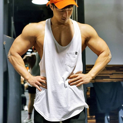 sanyamk Mens Bodybuilding Tank top Gyms Fitness sleeveless shirt 2020 New Male Running vest Cotton Sports Singlet vest men clothing