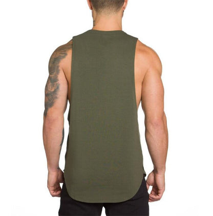 sanyamk Running shirt Gym Vest Tank Top Fitness Clothing Bodybuilding Mens Cotton Sleeveless T shirt Muscle Stringer tanktop