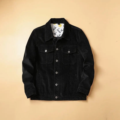 sanyamk Men's autumn and winter jacket hip hop corduroy jacket retro casual regular jacket fashion pilot jacket four-color men's brand