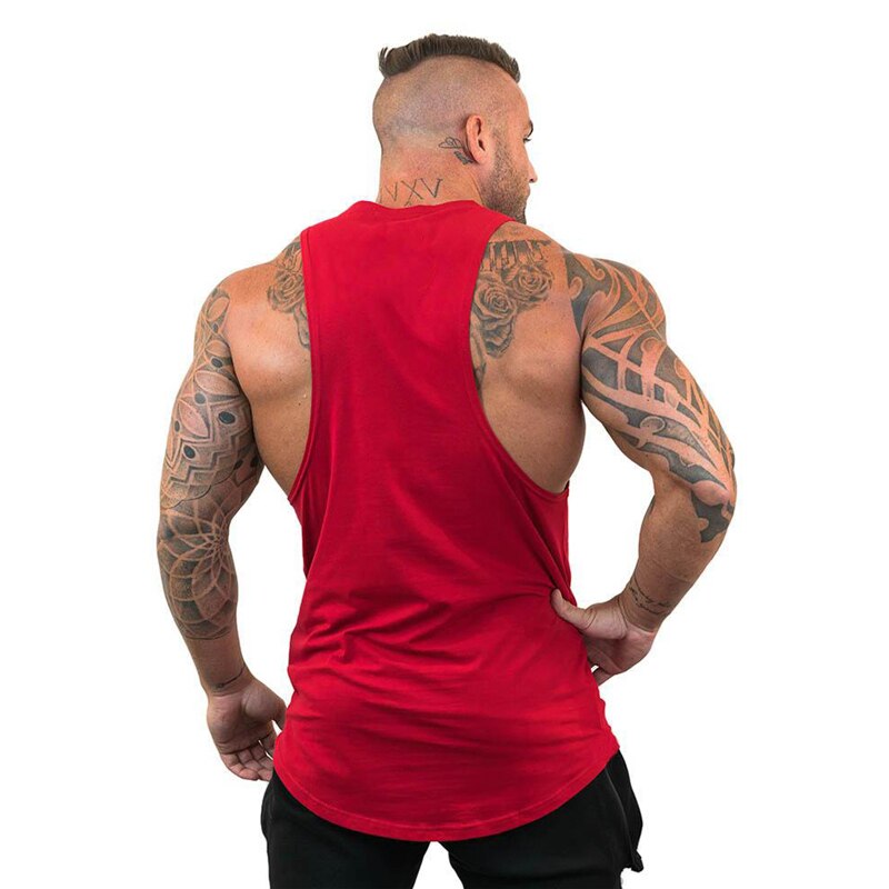 sanyamk Mens Sports Gym Brand Workout Casual Tank Top Clothing Bodybuilding Fashion Vest Muscle Fitness Singlets Sleeveless Shirt