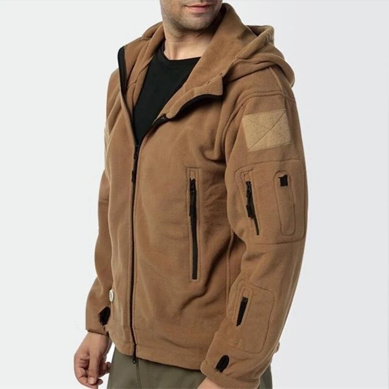 Bonsir Autumn Winter Men's Military Jacket New Fashion Hooded Outdoor Overwear Hoodie Combat Walks Shell Jackets Plus Size for Man