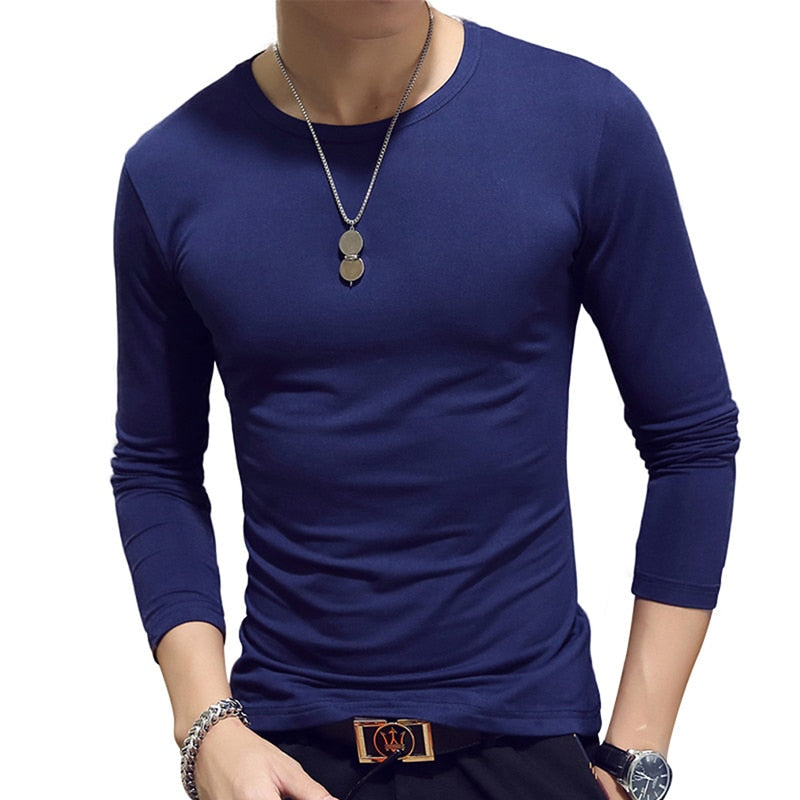 sanyamk Turtleneck For Men Solid Color Slim Elastic Thin Pullover Spring Autumn Underwear Turtleneck Men Knitting Blouse Base Tshirt Top