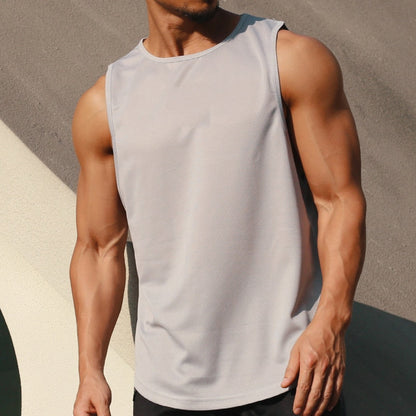 sanyamk Tank Top Men Mesh Quick Dry Bodybuilding Sleeveless Shirt Fitness Singlets Basketball Sportswear Muscle Vest Summer Clothing