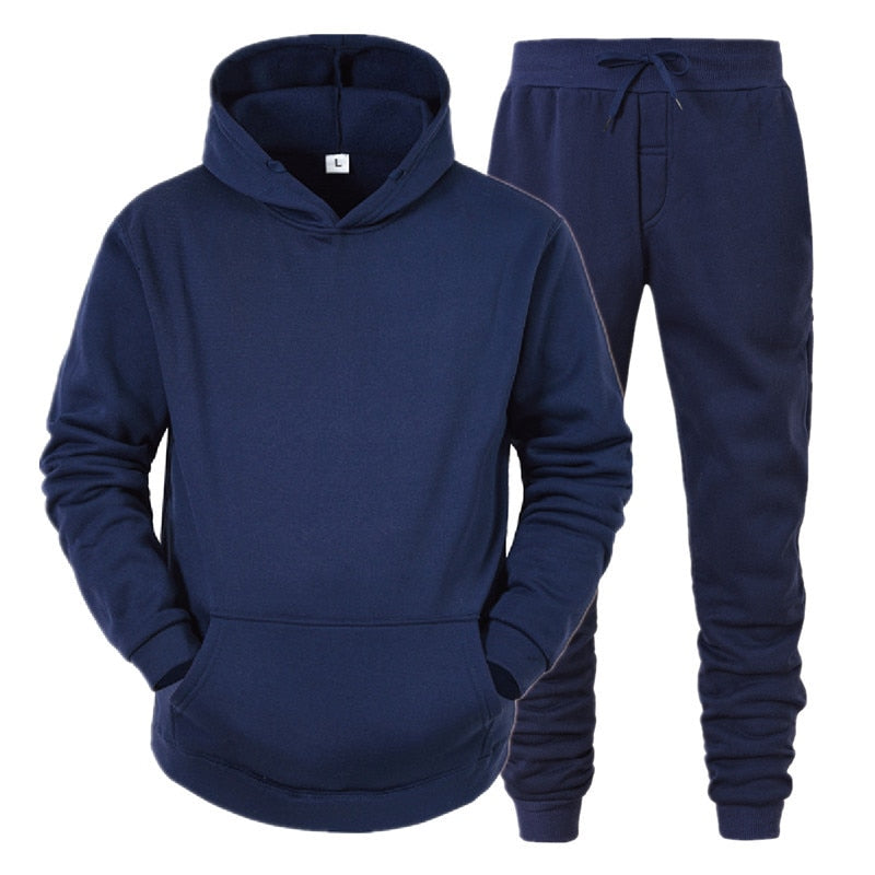 Man Hooded Sweatshirts And Man Pants Casual Men&#39;s Tracksuit Sportswear Autumn Winter Men Suit Set Oversized Men&#39;s Clothing