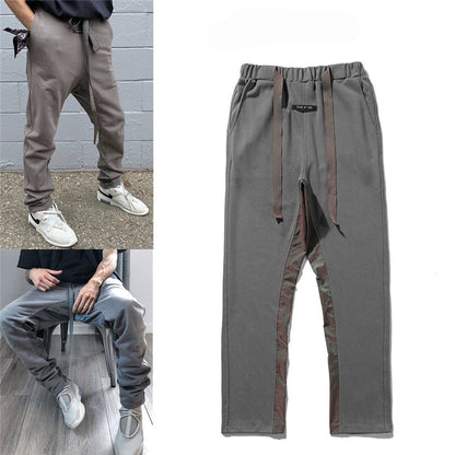 Bonsir Men's Fashion Hi Street Hip Hop Joggers Streetwear Drop Crotch Harem Jogger Pants Brand Designer Patchwork Trousers