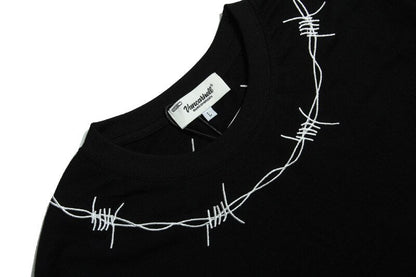 Bonsir 8809 MaleTshirt Chic Streetwear Hip Hop Neck Thorns Embroidery Letter Printing Long-Sleeved T-Shirt Male Brand Pullovers Tops