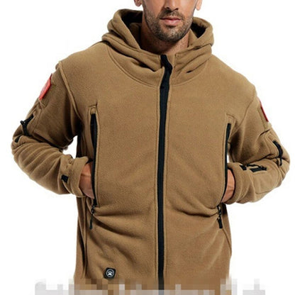 Bonsir Autumn Winter Men's Military Jacket New Fashion Hooded Outdoor Overwear Hoodie Combat Walks Shell Jackets Plus Size for Man