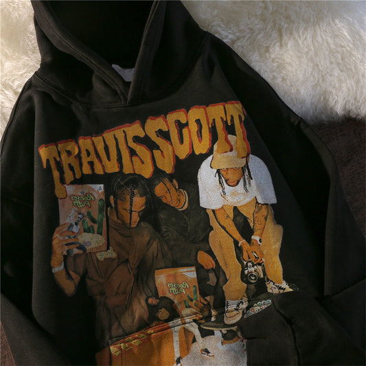 sanyamk trendy mens fashion mens summer outfits dope outfits mens street style mens spring fashion   Travis Scott Hoodies Men Women Oversized Vintage Hiphop Hoodies Catus Jack Sweatshirt Streetwear Fashion Swag Hip Hop Clothes