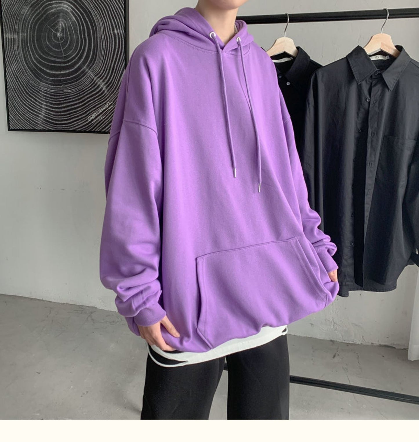 Bonsir Fashion Brand Men's Hoodies Spring Autumn Hip Hop Streetwear Men Pullover Sweatshirts Hoodies Mens Solid Color Hoodie Male