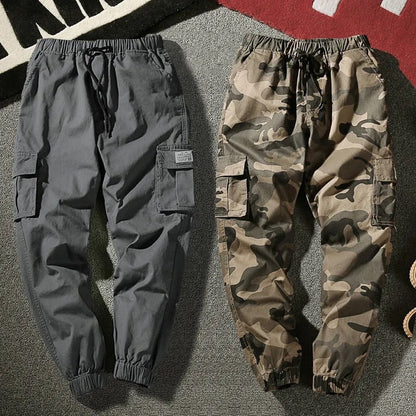 Bonsir Joggers Cargo Pants Men Harem Pants Multi-Pocket Camouflage Man Cotton Sweatpants Streetwear Casual Plus Size Trousers M-7XL