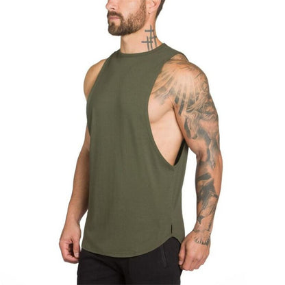 sanyamk Running Shirt Men Tank Tops Sport O-neck Sleeveless T-shirt Gym Clothing Training workout Vest Breathable Sportswear Jerseys