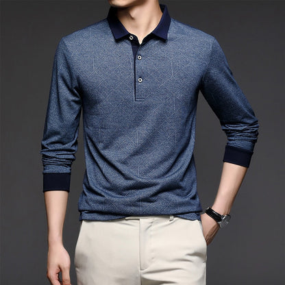 sanyamk Top Grade New Fashion Brand Men Plain Polo Shirts For Men Solid Color Casual Designer Long Sleeve Tops Men's Clothing