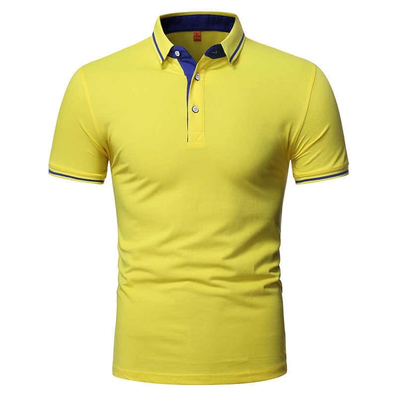 sanyamk New Summer High Quality Men Polo Shirts Casual Business Social Short Sleeve Mens Shirts Stand Collar Comfortable Polo Shirt Men