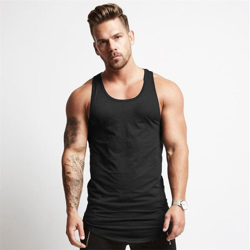 sanyamk Blank Men's gym clothing Bodybuilding tank top Man summer fashion sleeveless shirt cotton fitness sportswear slim muscle vests