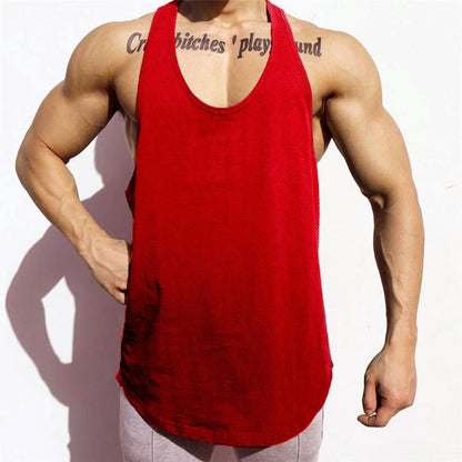 sanyamk New Brand Mens Mesh Fitness Clothing Gym Stringer Tank Top Men Bodybuilding Vest Workout Singlets Running Sleeveless Shirt