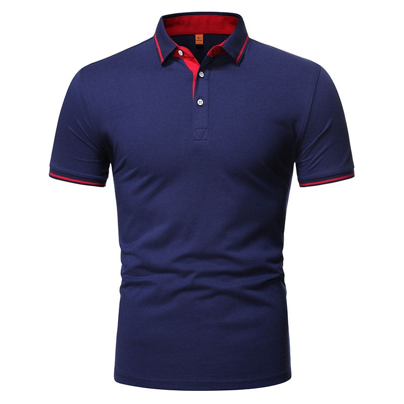 sanyamk New Summer High Quality Men Polo Shirts Casual Business Social Short Sleeve Mens Shirts Stand Collar Comfortable Polo Shirt Men