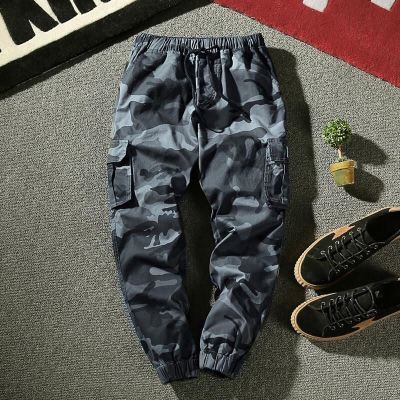 Bonsir Joggers Cargo Pants Men Harem Pants Multi-Pocket Camouflage Man Cotton Sweatpants Streetwear Casual Plus Size Trousers M-7XL