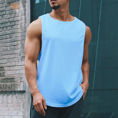 sanyamk Tank Top Men Mesh Quick Dry Bodybuilding Sleeveless Shirt Fitness Singlets Basketball Sportswear Muscle Vest Summer Clothing