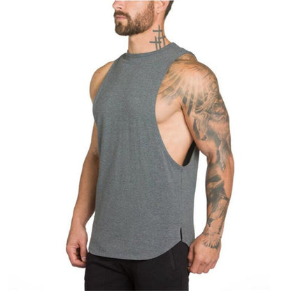 sanyamk Running Shirt Men Tank Tops Sport O-neck Sleeveless T-shirt Gym Clothing Training workout Vest Breathable Sportswear Jerseys