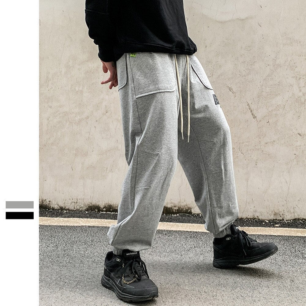 sanyamk Knit Pants Men  Spring New Loose Casual Sweatpants Ami Khaki Cotton Trousers Men Offset Print Joggers Portswear Tracksuit