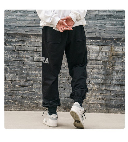 sanyamk Knit Pants Men  Spring New Loose Casual Sweatpants Ami Khaki Cotton Trousers Men Offset Print Joggers Portswear Tracksuit