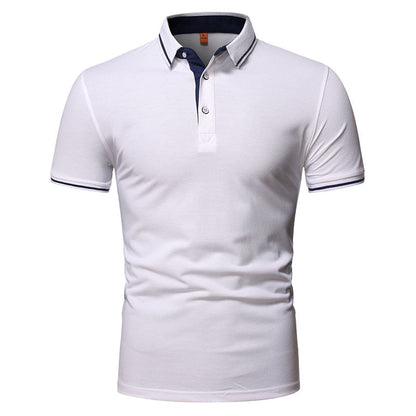 sanyamk New Summer High Quality Men Polo Shirts Casual Business Social Short Sleeve Mens Shirts Stand Collar Comfortable Polo Shirt Men