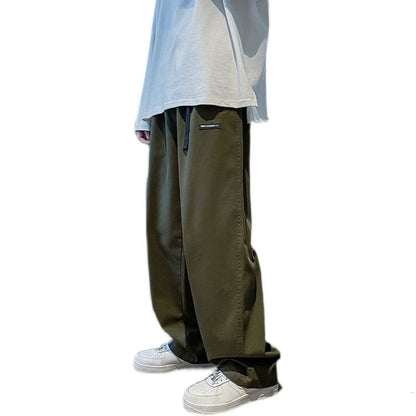 Bonsir Large Size Mens Solid Color Pants Japanese Style Casual Cargo Pants Harajuku Fashion Streetwear Hip Hop Unisex Trousers