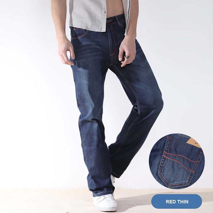 sanyamk New Fashion Men Jeans Cowboy Straight Loose Baggy Harem Denim Pants Casual Cotton Wide Leg Trousers Blue Plus Size 27-48