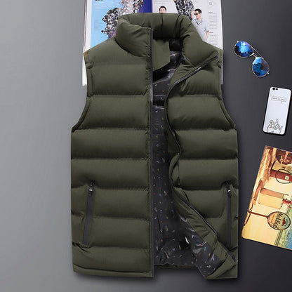 Mens Vest Jacket Men New Autumn Warm Sleeveless Jackets Male Winter Casual Waistcoat Vest Plus Size Veste Homme Brand Clothing