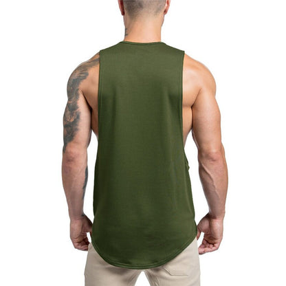 sanyamk Running Shirt Men Tank Tops Sport O-neck Sleeveless T-shirt Gym Clothing Training workout Vest Breathable Sportswear Jerseys